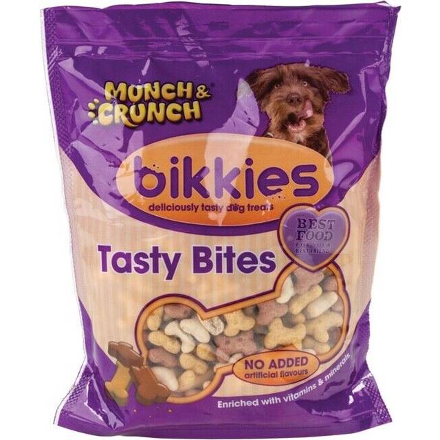 Munch & crunch dog bikkies tasty bites healthy vitamins balanced diet treat 350g