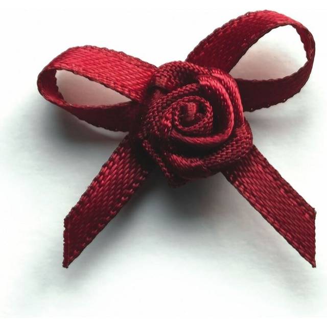 Berisfords Ribbon Rose Centred Bows 275 Wine