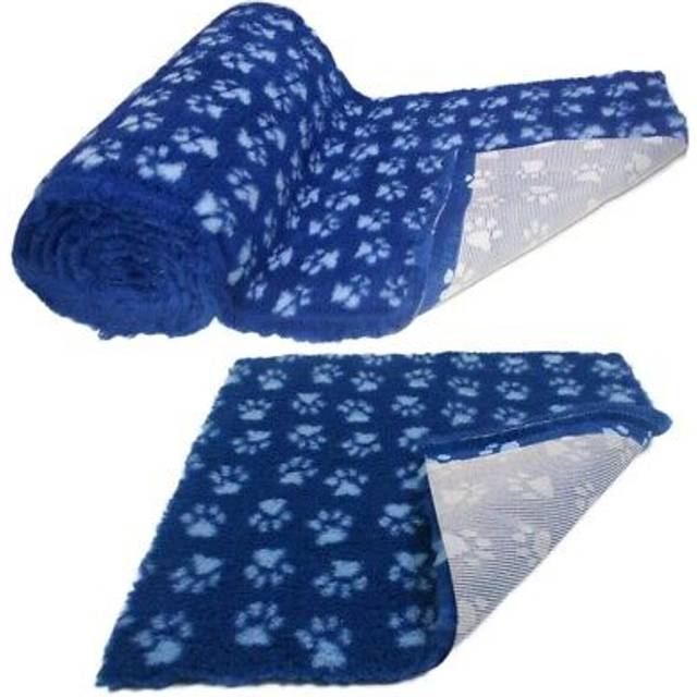 Dark blue with light paws vet bedding non-slip roll whelping fleece dog puppy pr