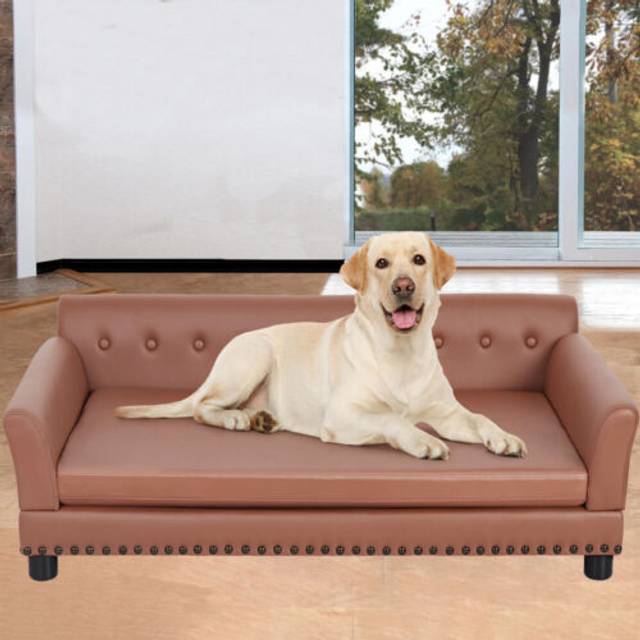 Extra large waterproof pet sofa couch elevated dog bed anti-scratch zipper cover