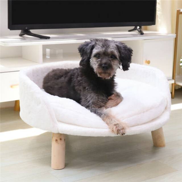Ultra comfy elevated dog cat sofa bed couch pet chair removeable padded cushion