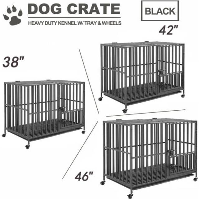 Xxl xl large dogs cage portable crate square tube pet kennel for 220lbs big dog