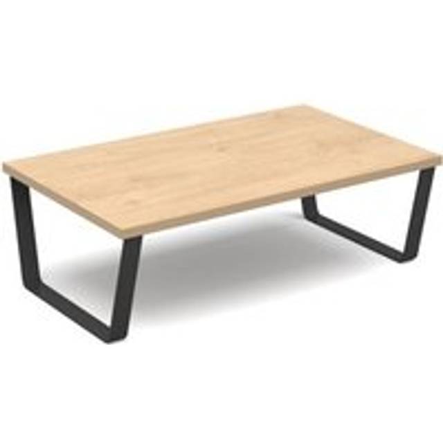 Encore modular large coffee table with black sled frame - Kendal oak