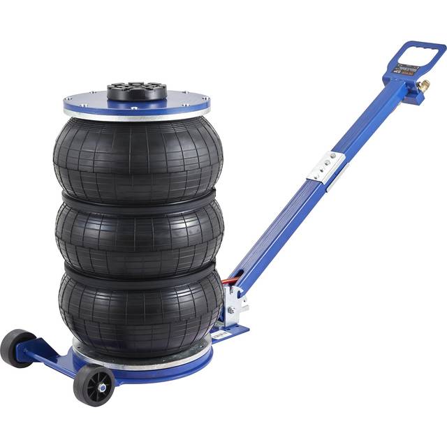 VEVOR Air Jack, 5 ton/11000 lbs Triple Bag Air Jack, Airbag Jack med sex stålrör, Lyft upp till 18,5 tum/470 mm, 3-5 s snabblyftande pneumatisk domkraft, med justerbart handtag för bil, garage, reparation