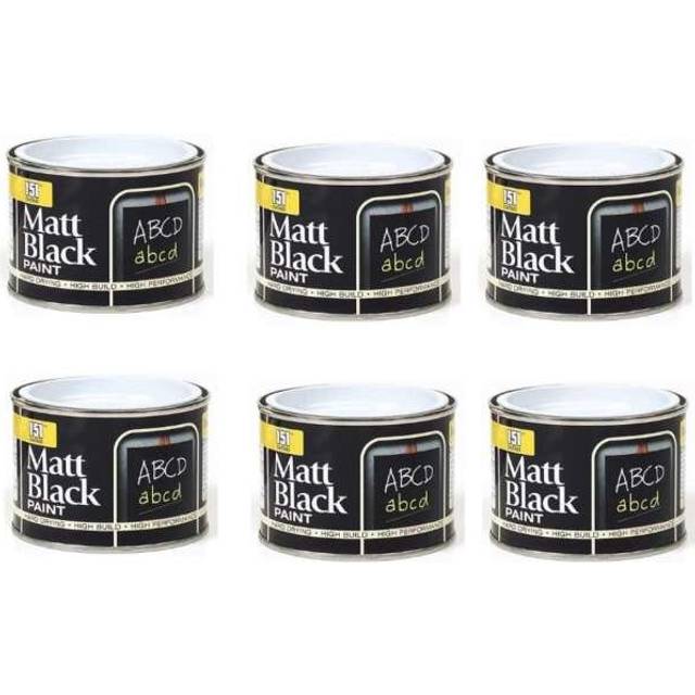 151 Matt Black Paint Black Board School 180ml (YELLOW STRIP ON TUB) (Pack of 6)