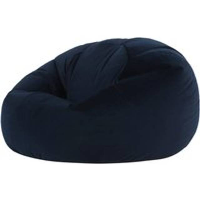 Aurora Classic Velvet Bean Bag Chair Ochre Yellow Bean Bags - Dark Blue - One Size