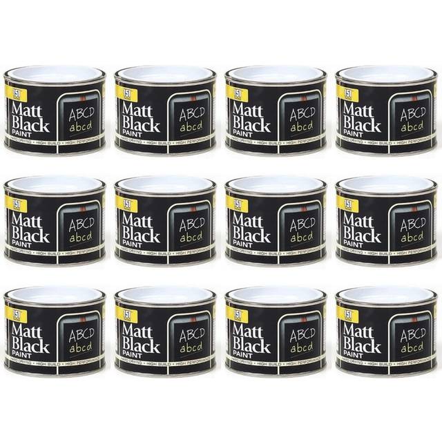 151 Matt Black Paint Black Board School 180ml (YELLOW STRIP ON TUB) (Pack of 12)