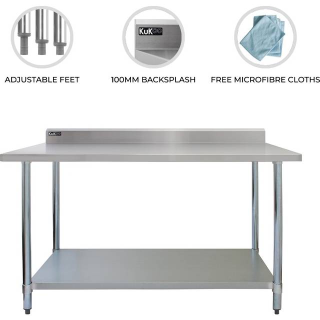 4FT Kitchen Work Bench Catering Table Commercial Stainless Steel Prep Surface