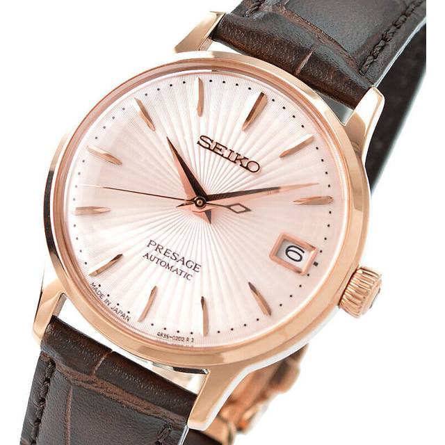 [Seiko Watch] Presage Mechanical Pale Pink Dial See-Through Screw Back SRRY028 Women's Brown