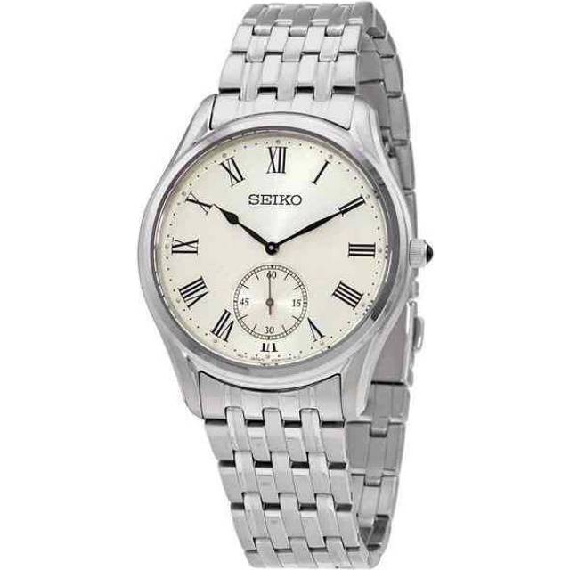 Seiko Conceptual Stainless Steel Cream Dial Quartz SRK047P1 Men's Watch