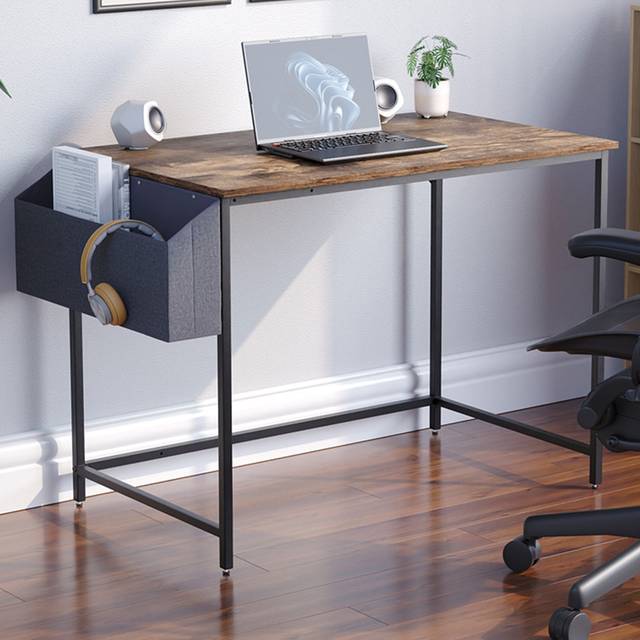 Vida Designs Brooklyn Dark Wood Large Computer Desk