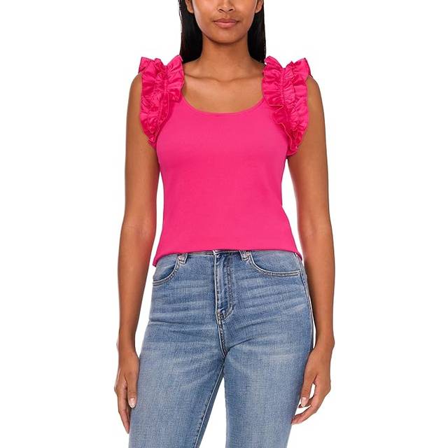 CeCe Ruffle Rib Tank