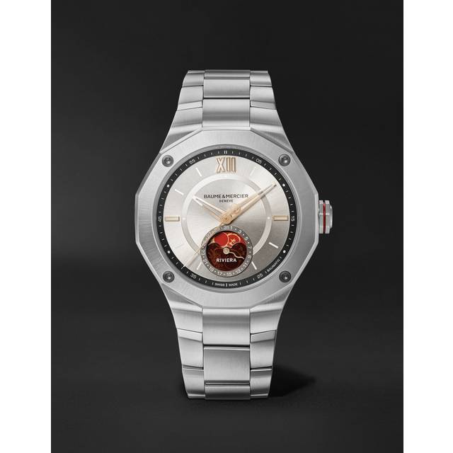 Baume & Mercier - Riviera Baumatic Automatic Moon-Phase 43mm Stainless Steel Watch, Ref. M0A10744 - Men - Silver