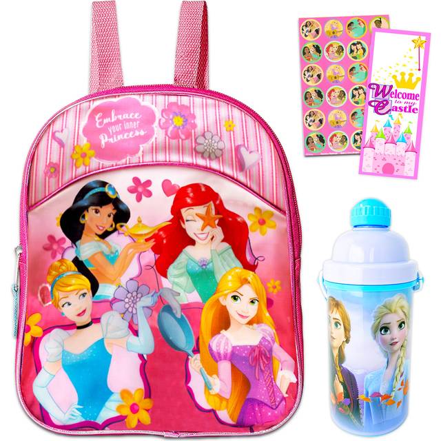"Disney Princess MINI Backpack for Girls ~ Princess Preschool Supplies Bundle with 11"""" Disney Princess Mini School Bag for Toddlers with Wat"