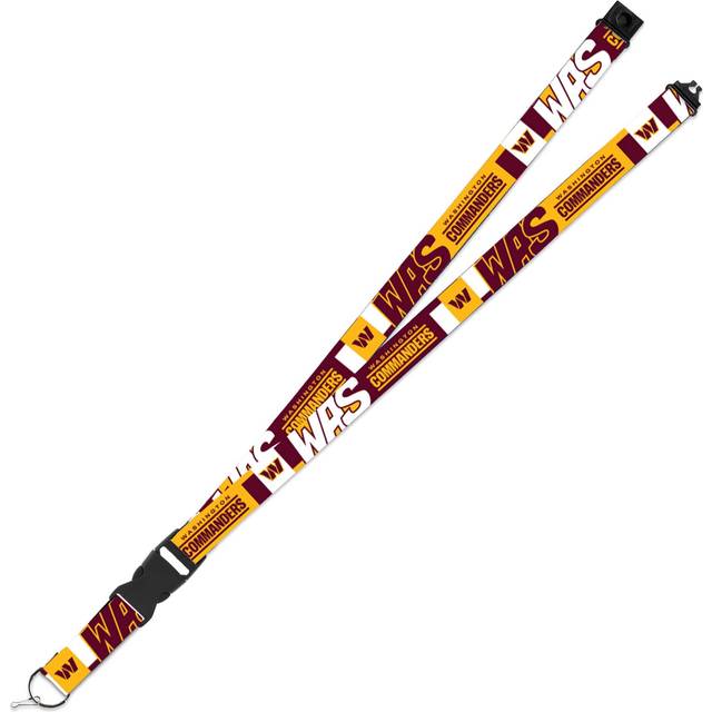 "Rico Industries NFL Football Washington Commanders 19"""""""" x 1"""""""" Premium Unisex-Adult Safety Breakaway Lanyard - Flash"