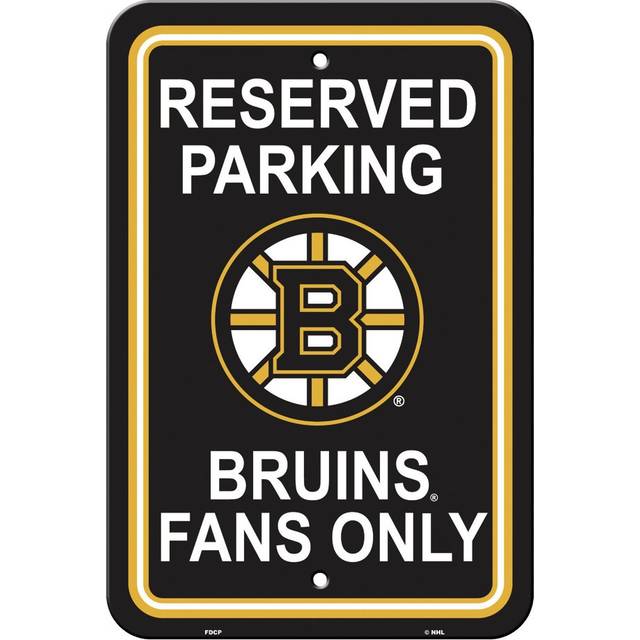 Boston Bruins Sign 12x18 Plastic Reserved Parking Style CO