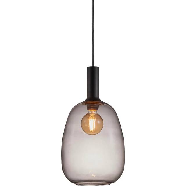 Nordlux Alton 23 Smoked Glass Pendant In Black