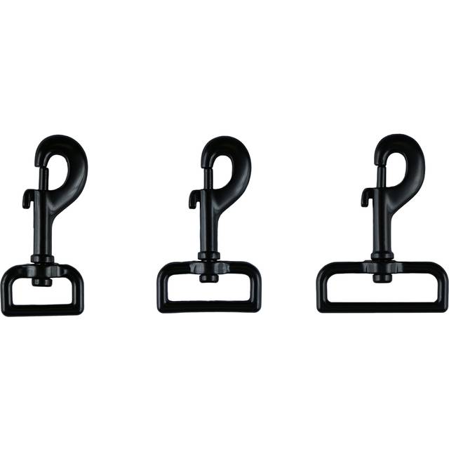 Strapworks Black Metal Bolt Snaps - for Dog Leashes  Bag Straps - 1 Inch - 4 Pack