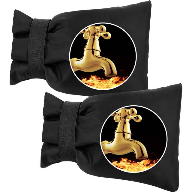 "Outdoor Faucet Covers for Winter 9""""""""x 7"""""""" Outside Garden Faucet Socks for Freeze Protection Reusable Thickened Faucet Covers 2 Pack"