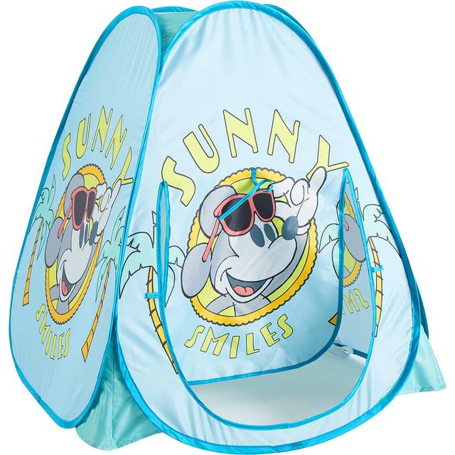 "Idea Nuova Disney Mickey Mouse Collapsible Pop Up Indoor Outdoor Play Tent with UV Protection for Toddlers and Kids  28"""""""" W x 28"""""""" L x 30"""""""""
