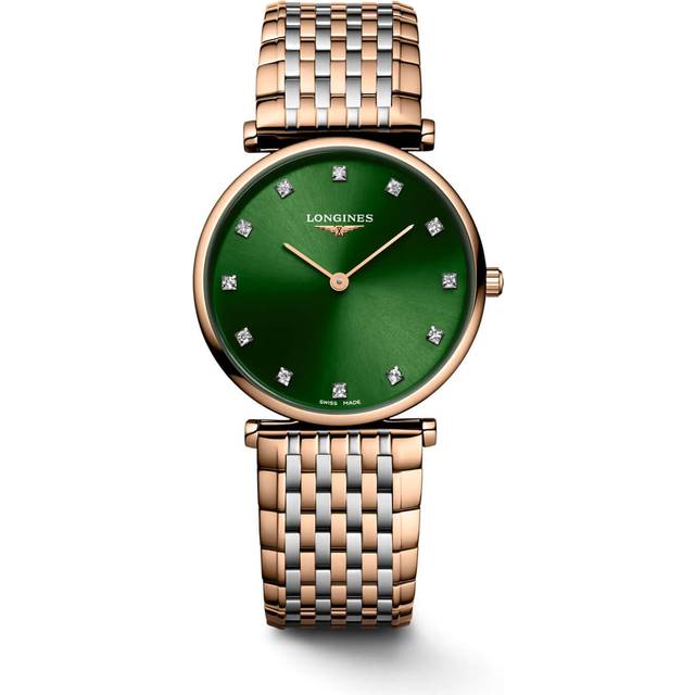 Longines La Grande Classique 29mm Stainless Steel and Rose Gold PVD Diamond Ladies Watch