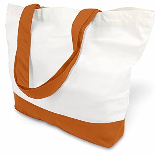 TOPDesign 3-Pack Super Strong Large 12oz Cotton Canvas Tote Bag  Reusable Grocery Shopping Cloth Bags  Fashionable Two-Tone Bags for Crafts  DIY Your