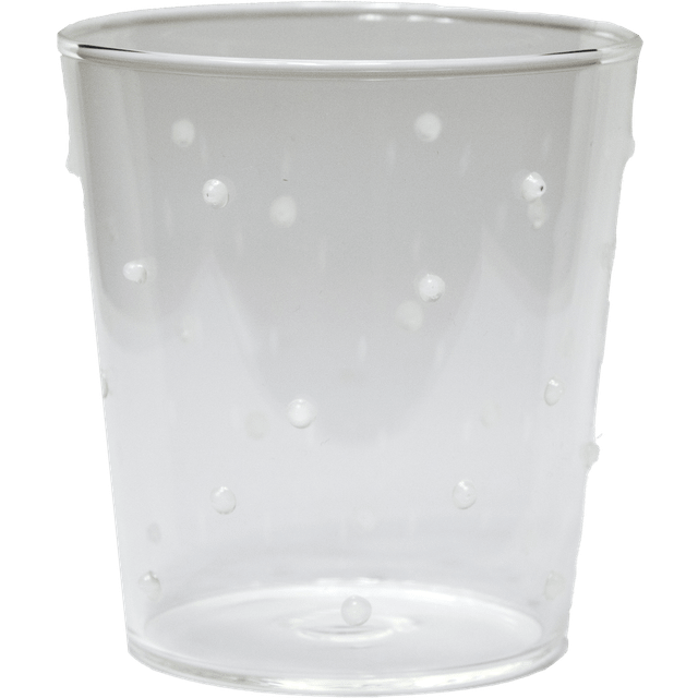 Olsson & Jensen Venezia dricksglas 33 cl Vita prickar - Transparent