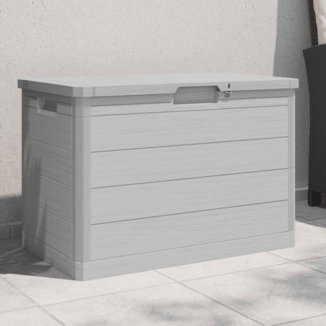 vidaXL Outdoor Cushion Box Grey 77.5x44.5x53 cm Polypropylene