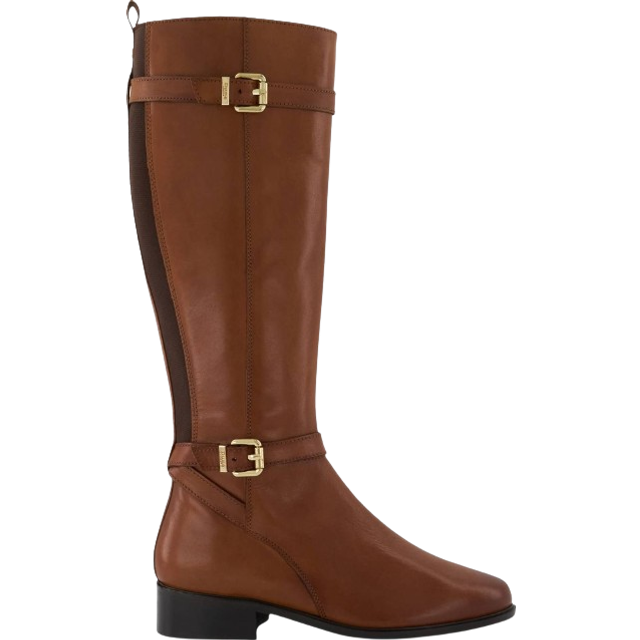 Dune London Womens Ladies Tepi - Buckle-Detail Casual Knee-High Boots - Tan Leather (archived) - Size UK 3