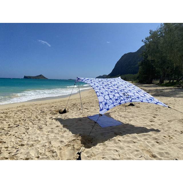 Neso Tents Beach Tent with Sand Anchor  Portable Canopy Sunshade  7 x 7  Patented Reinforced CornersShibori