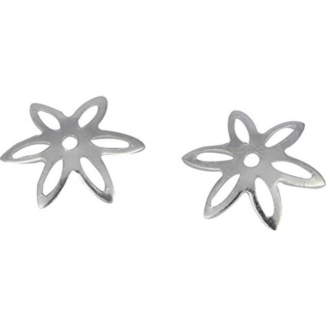 20pcs Adabele Authentic 925 Sterling Silver 10mm (0.39 inch) Star Flower Floral Bead Cap End Cap Hypoallergenic Nickel Free for Jewelry Making SS121-1
