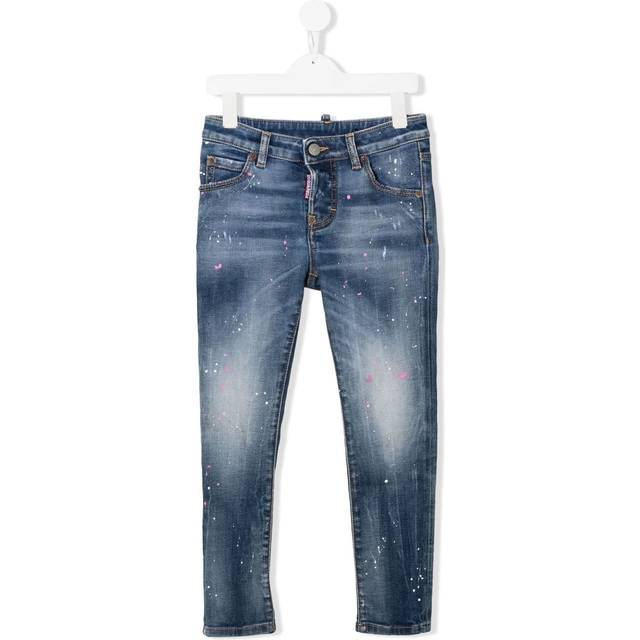 Stretch Denim COOL GIRL Jeans with Paint Effect Print size 4 Y (4 Y)