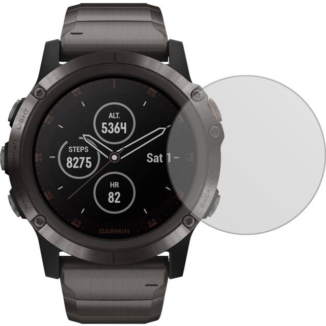 5x screen protector for garmin fenix 5 plus (47mm) protection anti glare dipos