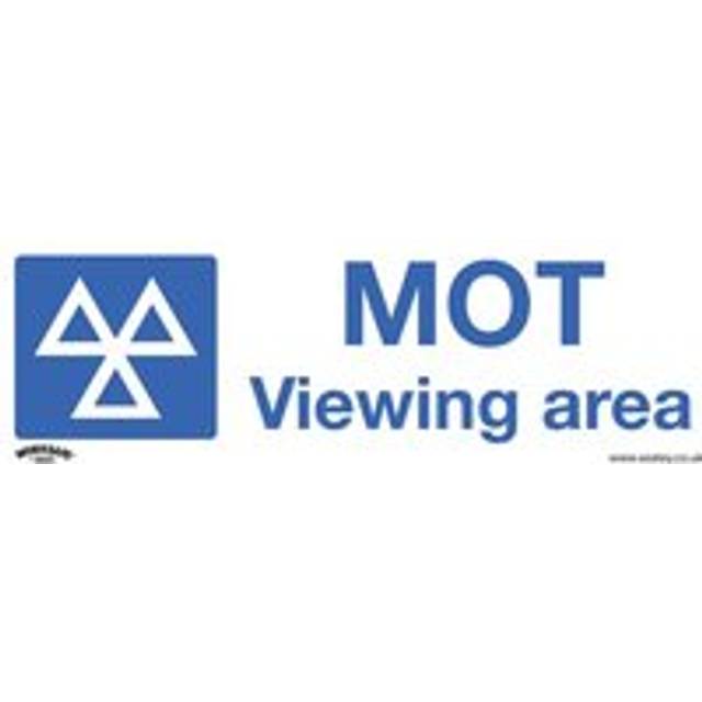 Worksafe SS50V1 Warning Safety Sign - MOT Viewing Area - Self-Adhe...