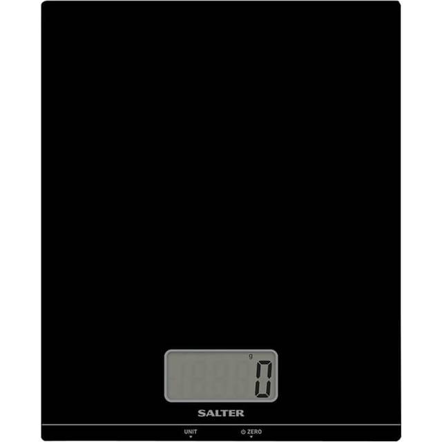 Salter Flat Glass Kitchen Platform Scale Black 1172Bkdr