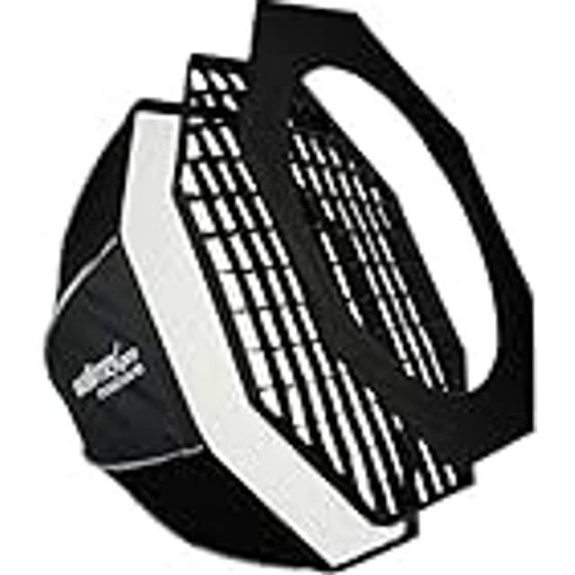 Walimex pro Studio Softbox Octagon 90cm, 360 rotatable, easy to set up, incl. grid, mask, Bowens adapter and transport bag, ideal for portraits an...