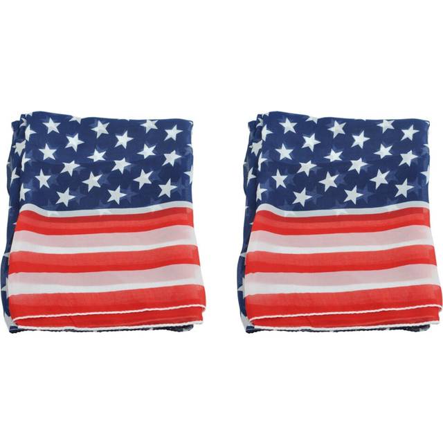 2X Women Girl Scarves American Flag US Flag Patriotic Theme Scarves