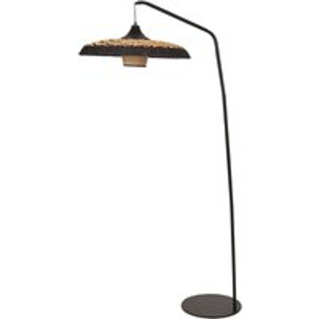 Beliani - Boho Floor Standing Lamp Lighting with Natural Paper Rope Shade Black and Beige Kalomo