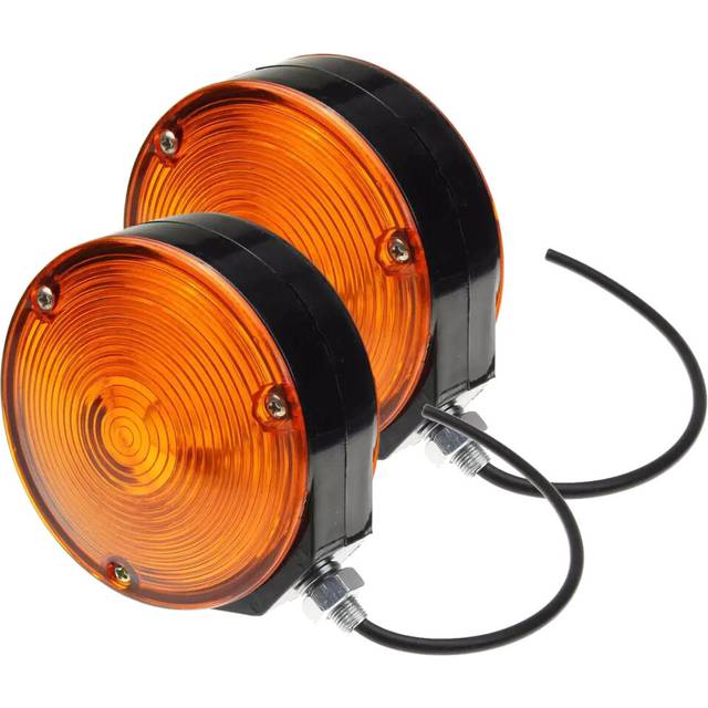 2X 24V Universal LED Clearence Indicator Side Marker Light Double Side Lamp for Truck Trailer Boat Bus Amber Yellow