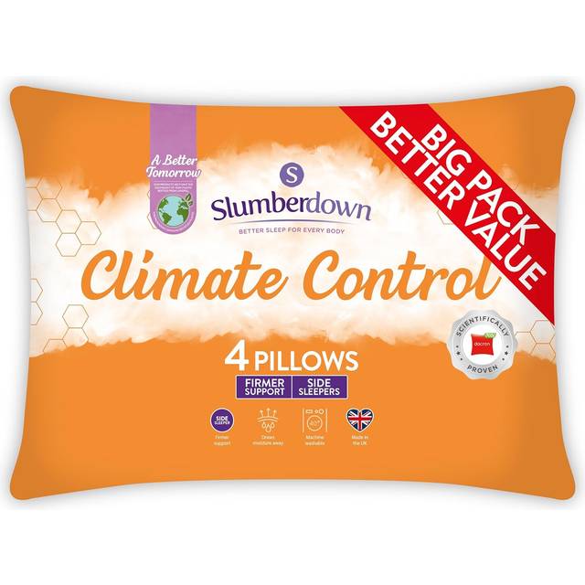 4 Pack Climate Control Firm Support Pillows - White - One Size