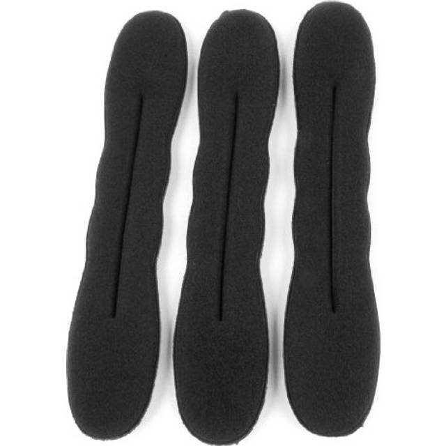 "3 Pcs Hair Bun Maker, Foam Sponge Hair Donut Buns for Women, 9"" Magic Beauty Snap Roll Hairstyle Tool Maker Holder for Curler Hair, Black"