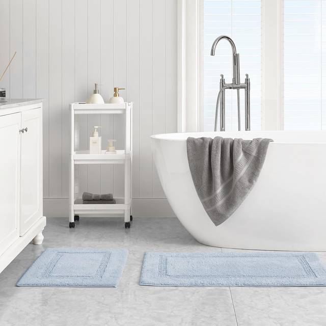 Peniston Blue Bath Rug Set