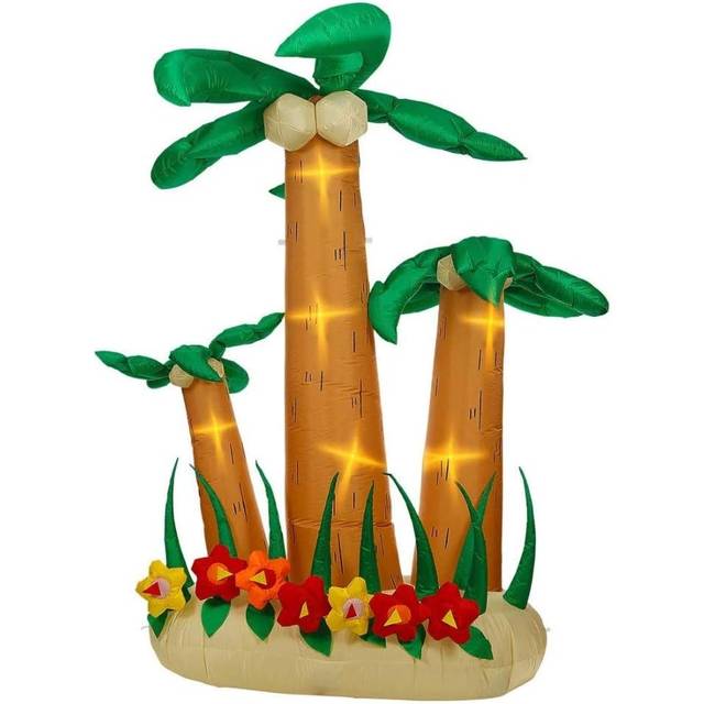 3 giant illuminated inflatable palm trees 240 cm