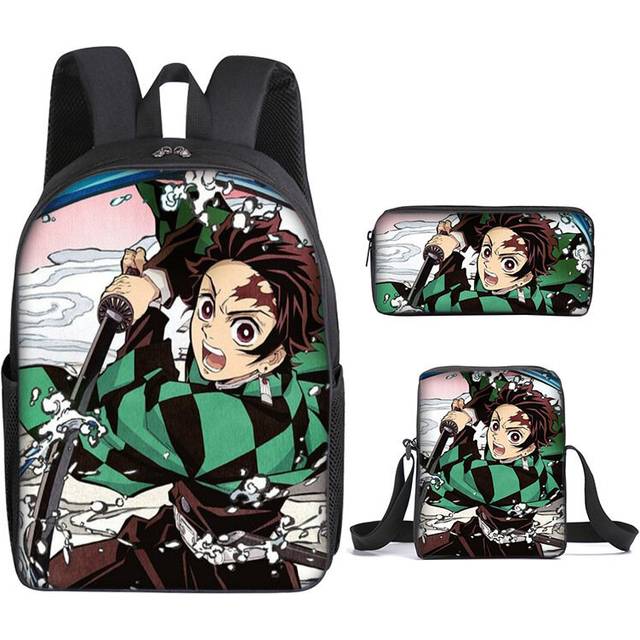 (18) Japanese comics around the children's backpack digital printing Oxford cloth cartoon pencil case, children's gifts