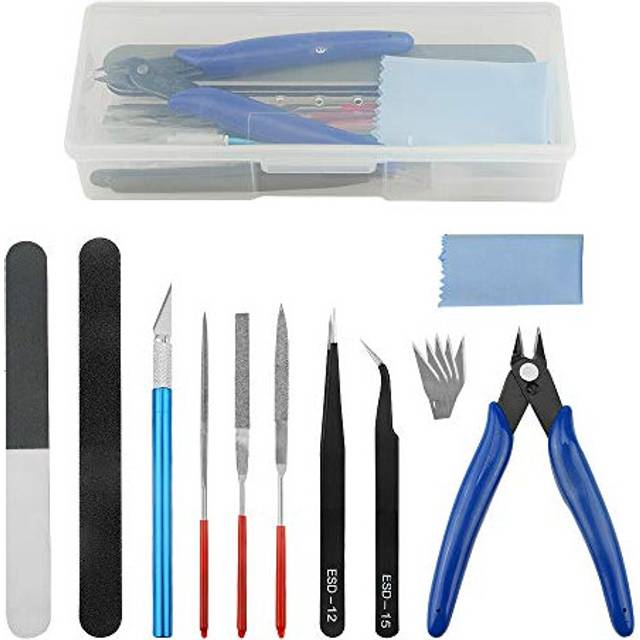 15 PCS Gundam Model Tools Kit Modeler Basic Tools Hobby Building Tools Kit for Buildings Cars Airplanes Model Assemble Building Repairing and Fixing