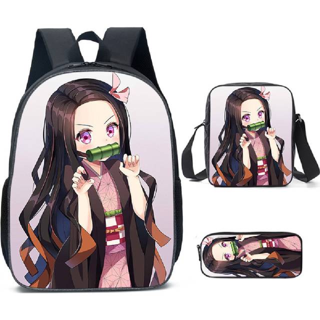 (42) Japanese comics around the children's backpack digital printing Oxford cloth cartoon pencil case, children's gifts
