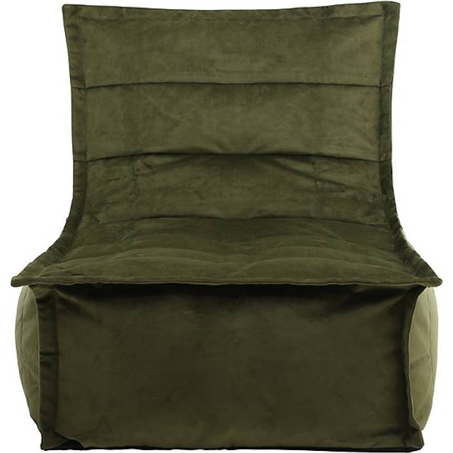 Dolce Lounger Bean Bag Olive Green Velvet Bean Bag Chair - One Size