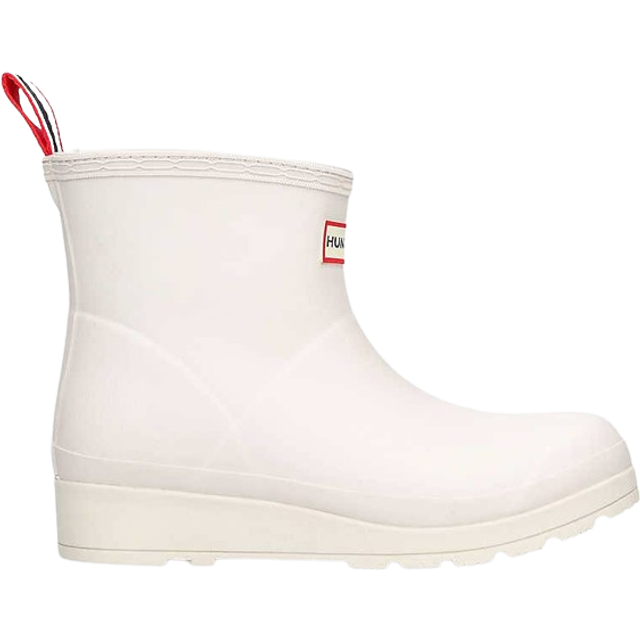 Hunter Womens White Play Borg-lined Short Rubber Wellington Boots Eur 39 / 6 Uk Women - WHITE