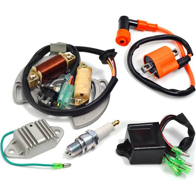 Ignition Coil Spark Plug Box Voltage Regulator Rectifier & Stator Kit for YFS200 97-01