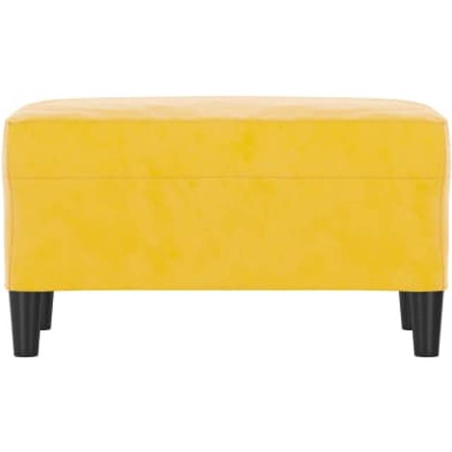 Bänk gul 70x35x41 cm sammet